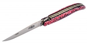 Laguiole pliant manche corail rose